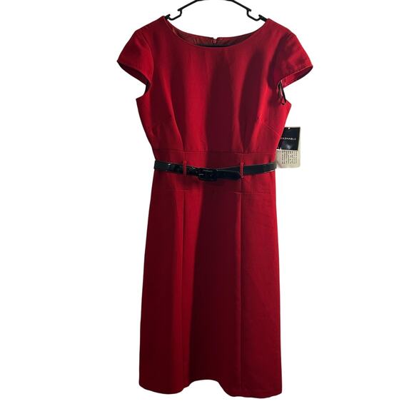 K brand red holiday festive Christmas cocktail dress size 6 party event - Picture 1 of 6
